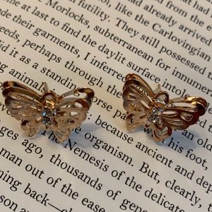 Open Wing Butterfly Stud Earrings